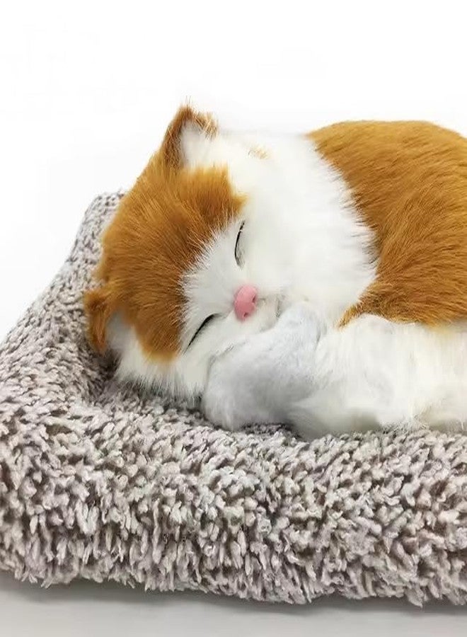 Oupstrive Cute Sleeping Cat Plush Toy with Meow Sound, Gift for Kids Car Dashboard Accessories(Multicolor, Pack of 1) - Image 2